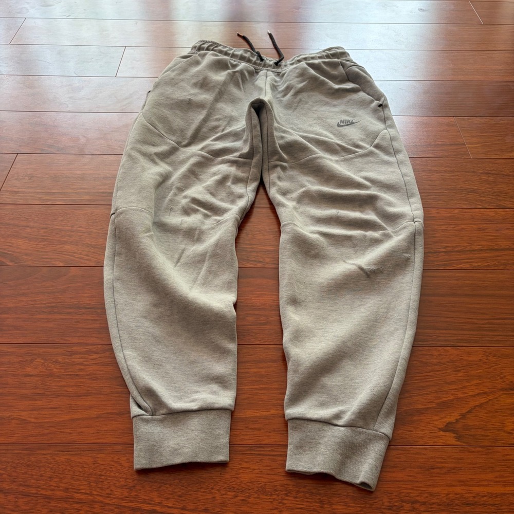 Nike Tech Fleece Joggers Sweatpants Gray Cotton Blend Size S